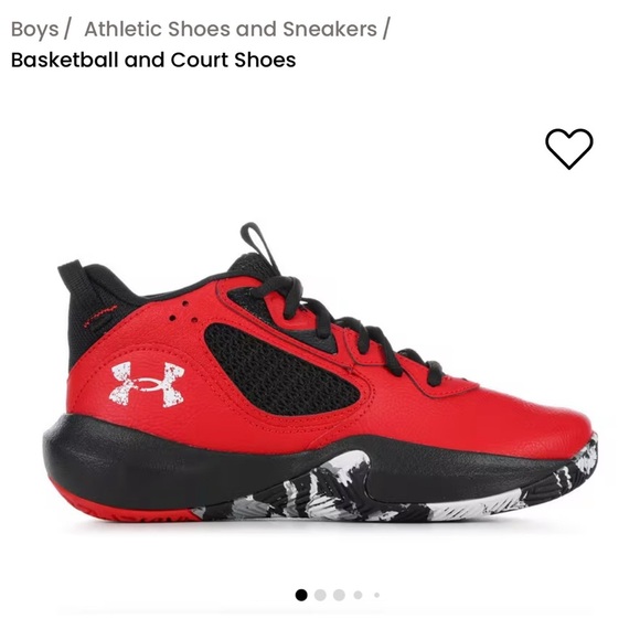 Boys Under Armour Basketball shoes 3.5 red sneakers UA ECU - Picture 6 of 6